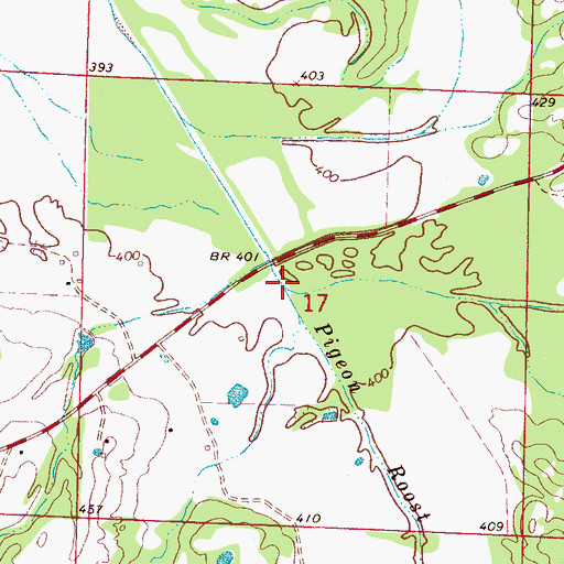 Topographic Map of Nunnally Creek, MS