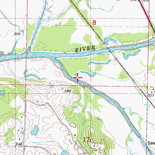 Topographic Map of Oaklimeter Creek, MS