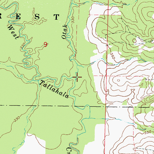 Topographic Map of Otak Creek, MS