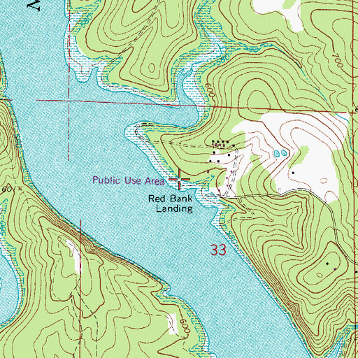 Topographic Map of Red Bank Use Area, AR