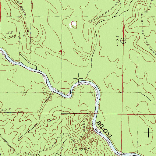 Topographic Map of Palmer Creek, MS