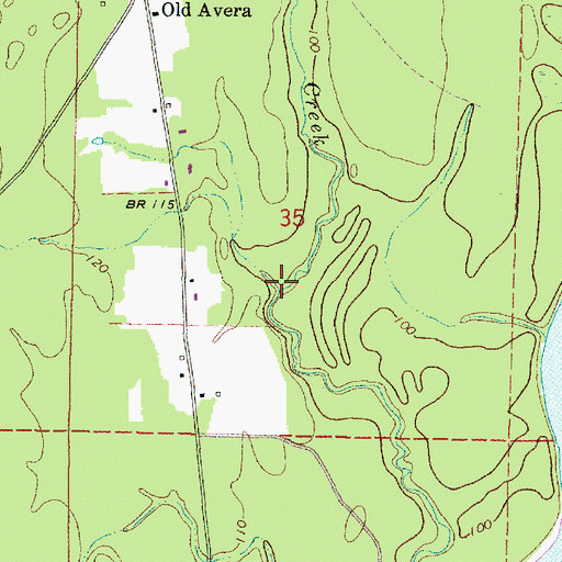 Topographic Map of Panther Branch, MS