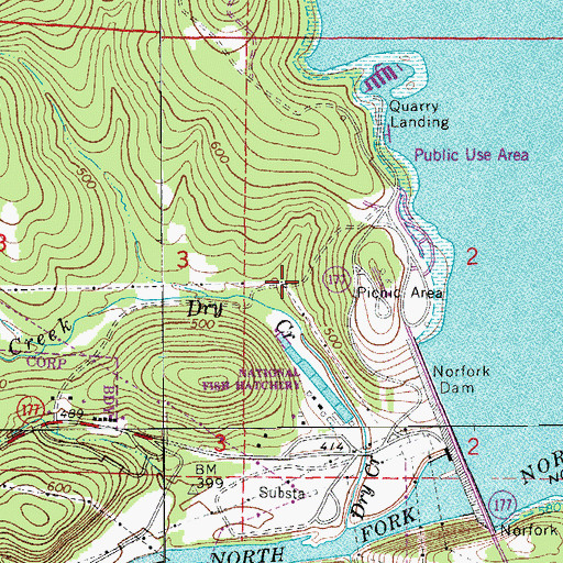 Topographic Map of Spencer (historical), AR
