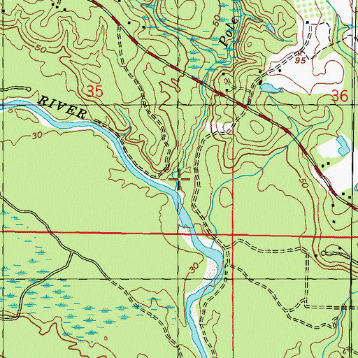 Topographic Map of Polar Branch, MS