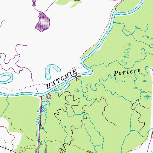 Topographic Map of Porters Creek, TN