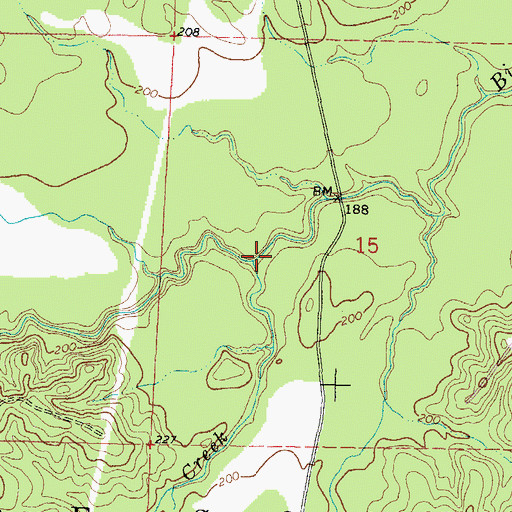 Topographic Map of Potato Creek, MS