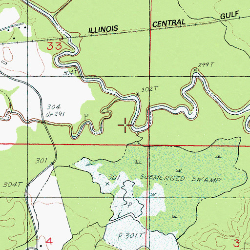 Topographic Map of Potterchitto Creek, MS