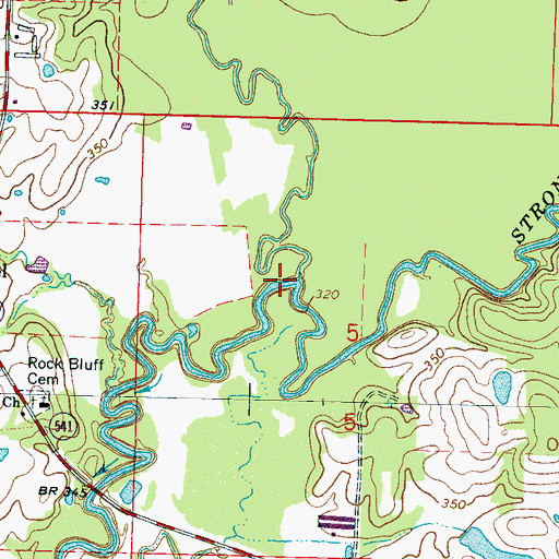 Topographic Map of Raspberry Creek, MS
