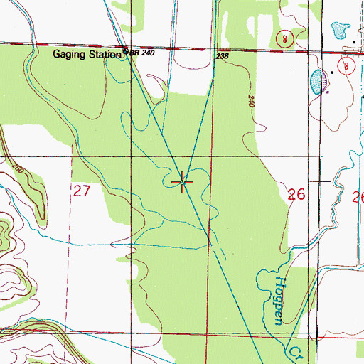 Topographic Map of Red Bud Creek, MS