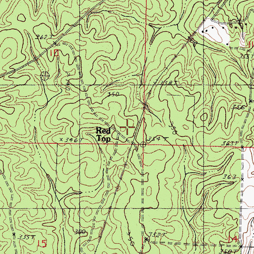 Topographic Map of Red Top, MS