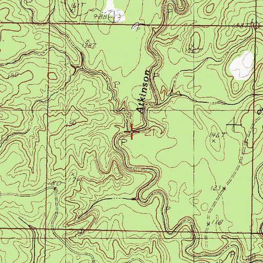 Topographic Map of Redhill Branch, MS