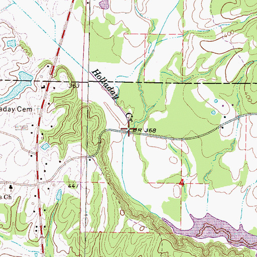Topographic Map of Redland Creek, MS