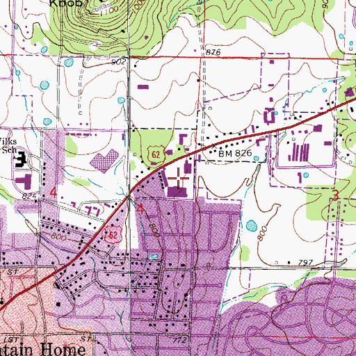 Topographic Map of Village Mall Shopping Center, AR