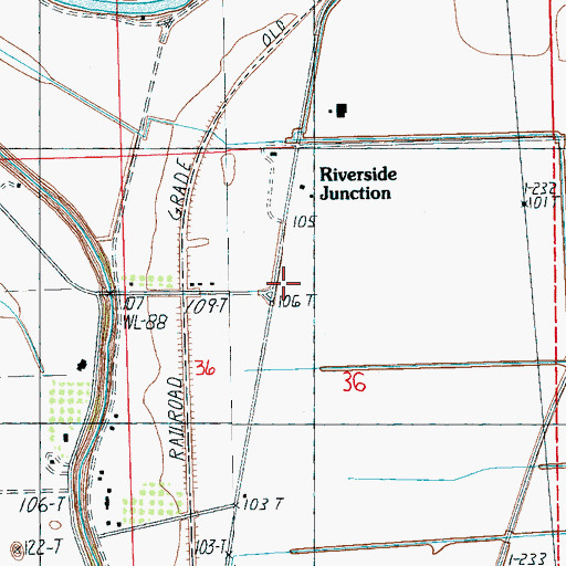 Topographic Map of Riverside Junction, MS