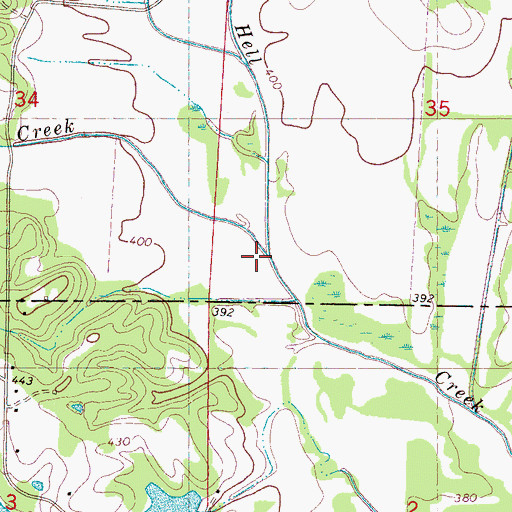 Topographic Map of Robbin Creek, MS