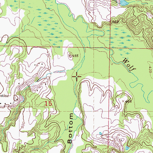 Topographic Map of Robinson Bottom, MS