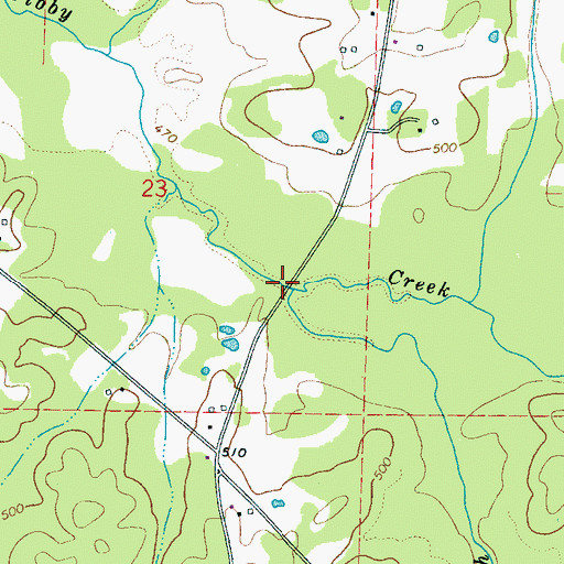 Topographic Map of Robinson Branch, MS