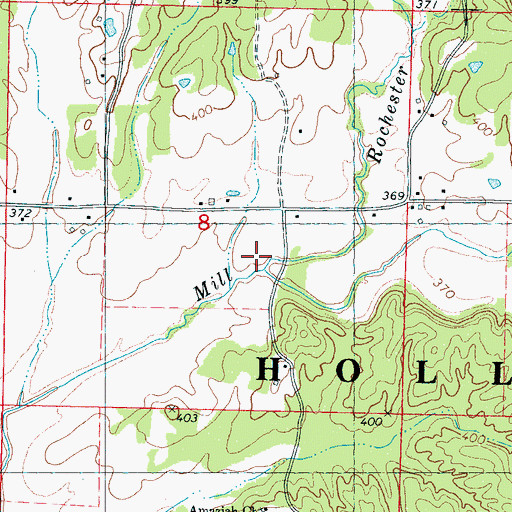 Topographic Map of Rochester Creek, MS