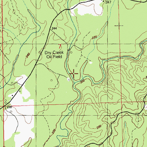 Topographic Map of Rocky Branch, MS