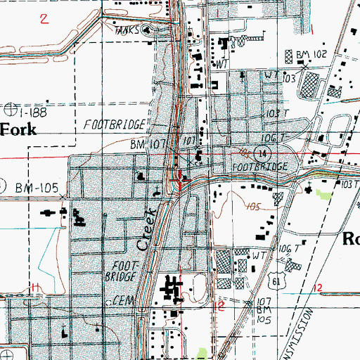 Topographic Map of Rolling Fork, MS