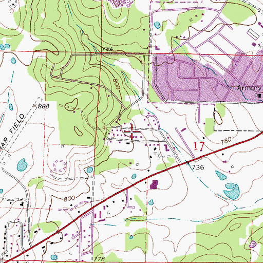 Topographic Map of Western Hills Subdivision, AR