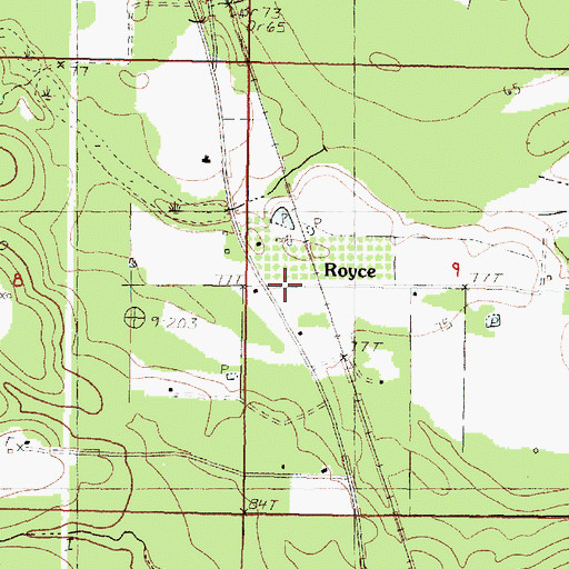 Topographic Map of Royce, MS