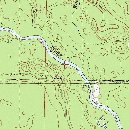 Topographic Map of Rudy Branch, MS