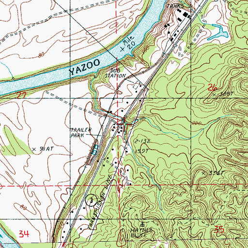 Topographic Map of Saint Paul Church, MS