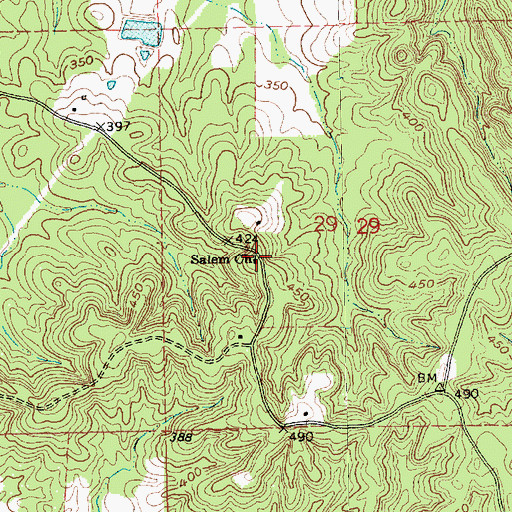 Topographic Map of Salem Church, MS