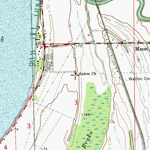 Topographic Map of Salem Church, MS