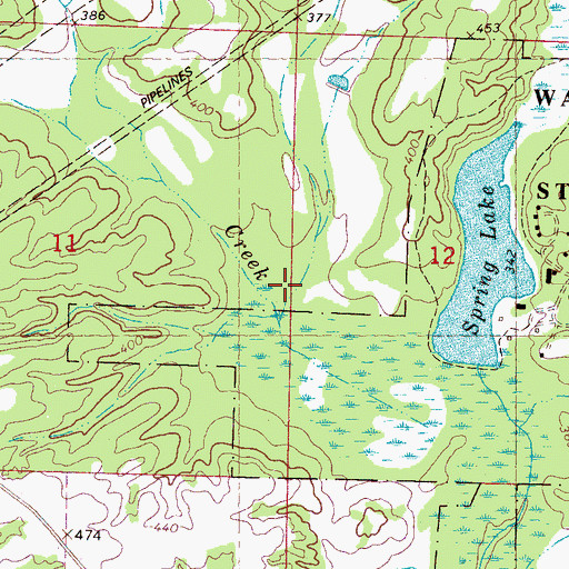Topographic Map of Sand Creek, MS