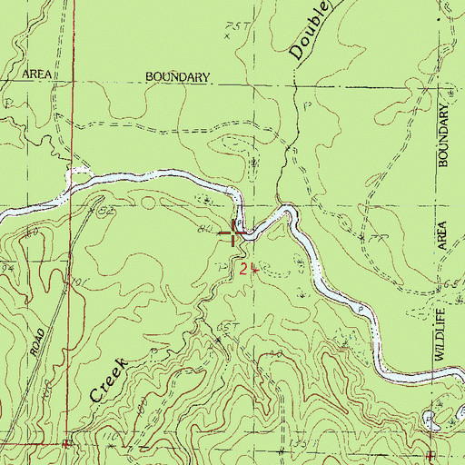 Topographic Map of Sandy Creek, MS