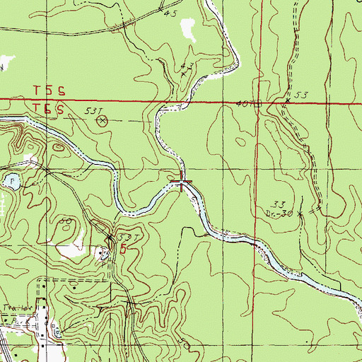 Topographic Map of Saucier Creek, MS