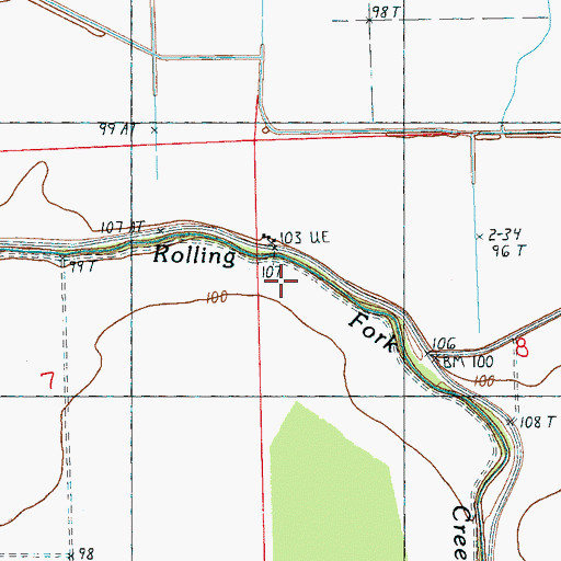 Topographic Map of Shiloh Church, MS