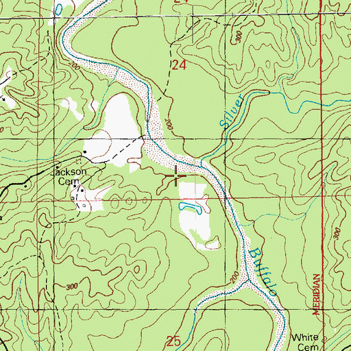 Topographic Map of Silver Creek, MS