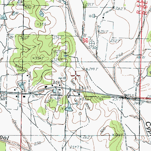Topographic Map of Silver Knoll Church, MS