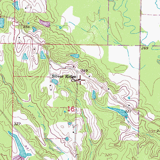 Topographic Map of Silver Ridge Church, MS