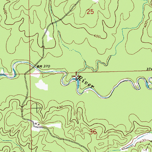Topographic Map of Slayton Creek, MS