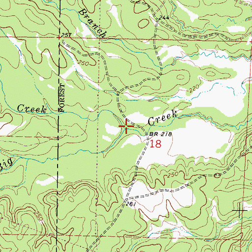 Topographic Map of Sleeper Creek, MS