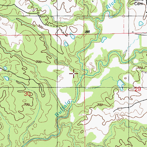 Topographic Map of Smith Creek, MS