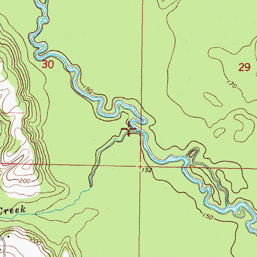 Topographic Map of Smith Mill Creek, MS