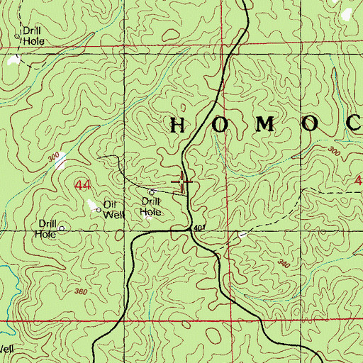 Topographic Map of Smyrna Cemetery, MS