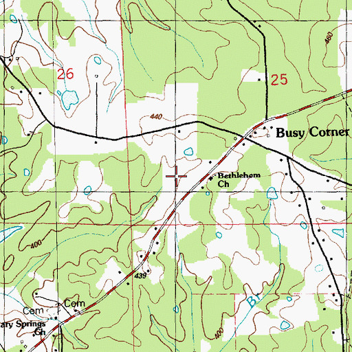 Topographic Map of Smyrna Church, MS