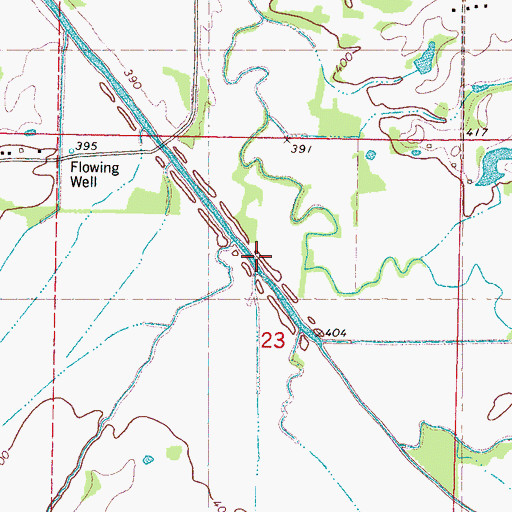 Topographic Map of Sorghum Creek, MS