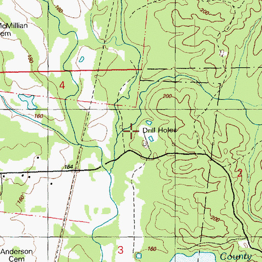 Topographic Map of South White Apple Oil Field, MS