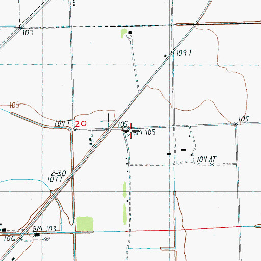 Topographic Map of Southdale Church, MS