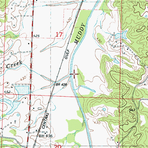 Topographic Map of Spicewood Creek, MS