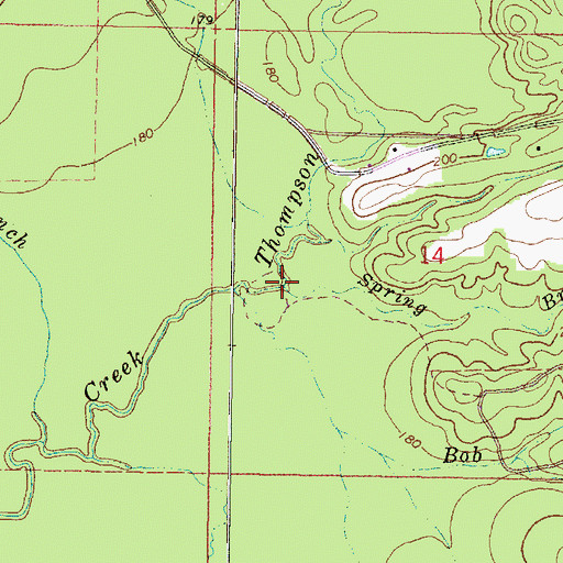 Topographic Map of Spring Branch, MS