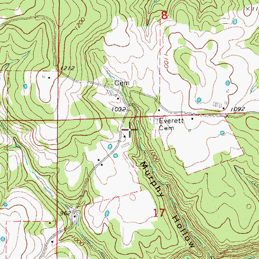 Topographic Map of Everett (historical), AR