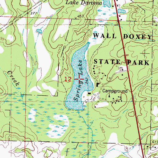 Topographic Map of Spring Lake, MS